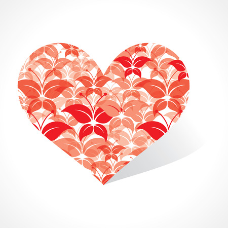 Red butterfly make a heart stock vector のイラスト素材