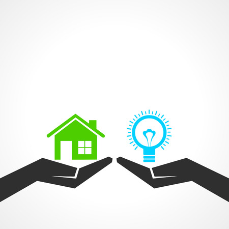 Illustration of compare home and idea conceptのイラスト素材