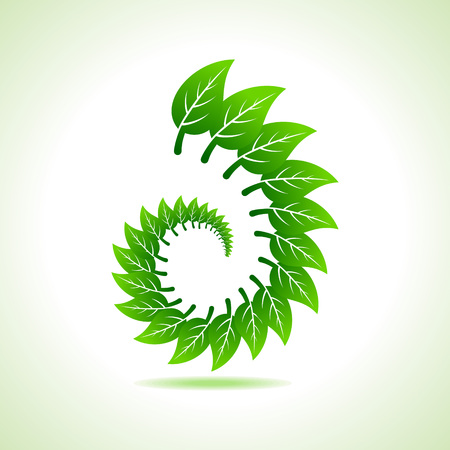 Illustration of eco leaf iconのイラスト素材