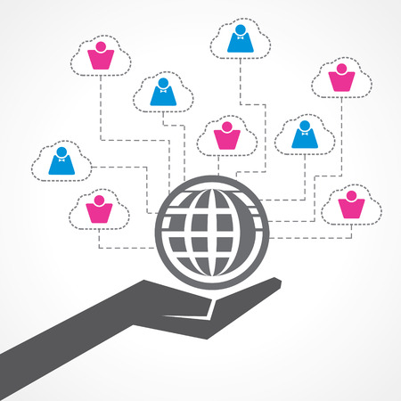 Global communication concept stock vectorのイラスト素材