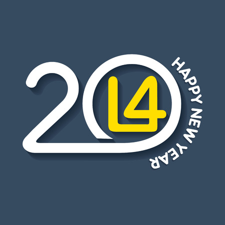 creative happy new year 2014 design stock vectorのイラスト素材