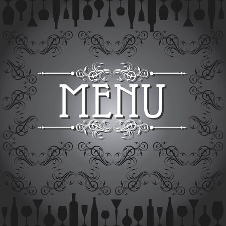 template for menu card with cutlery stock vectorのイラスト素材