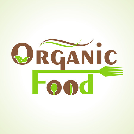 creative organic food design word concept vectorのイラスト素材