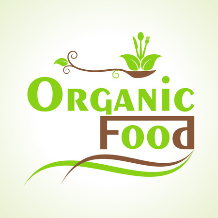 creative organic food design word concept vectorのイラスト素材