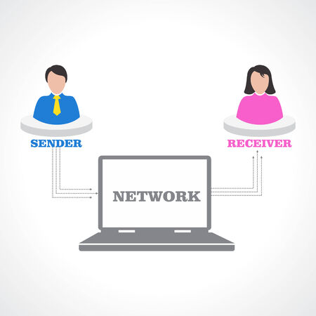 social media relation concept vectorのイラスト素材