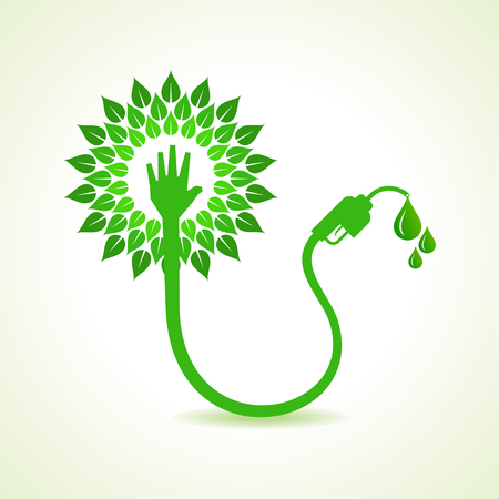 Bio fuel concept with nozzle stock vectorのイラスト素材