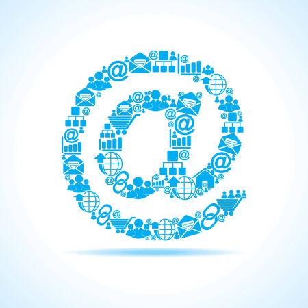 Social media icons make email sign stock vectorのイラスト素材