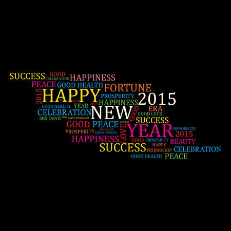 Creative greeting for New year 2015 のイラスト素材