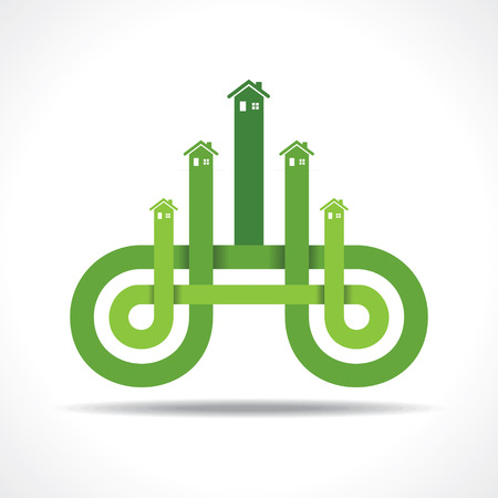 Business icon with home stock vectorのイラスト素材