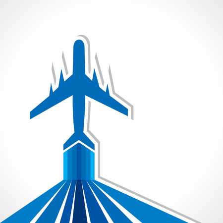 Abstract background with airplane stock vectorのイラスト素材