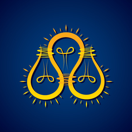 Business idea concept with light bulbsのイラスト素材