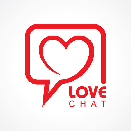 Chat for love concept stock vectorのイラスト素材