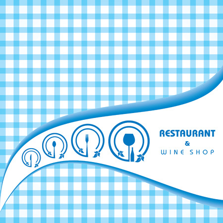 Template for menu card with cutlery. Vector Illustrationのイラスト素材