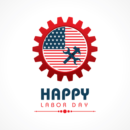Creative happy labor day greeting stock vectorのイラスト素材