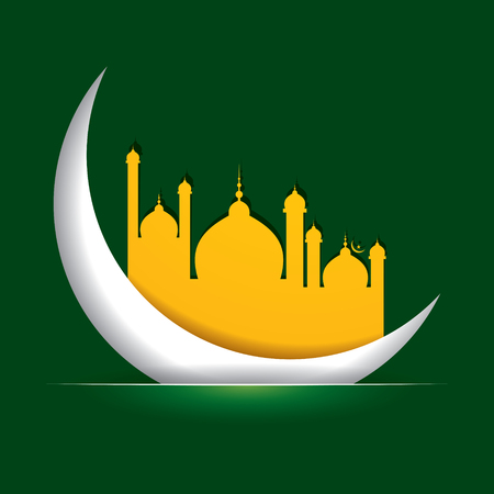 Creative Eid greeting vector illustrationのイラスト素材