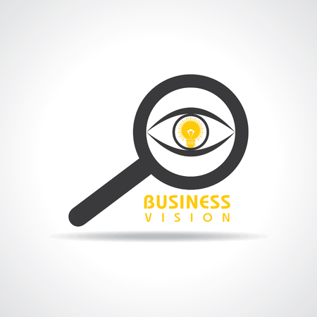 vision and idea concept- eye with light bulb symbol stock vectorのイラスト素材