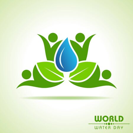 Creative World Water Day Greeting stock vectorのイラスト素材