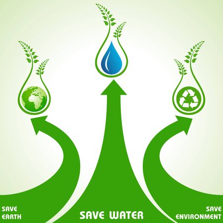 Save earth,water and environment concept stock vectorのイラスト素材