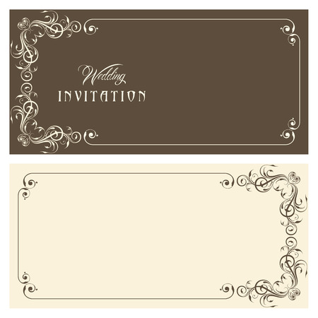 Wedding Invitation Card design stock vectorのイラスト素材
