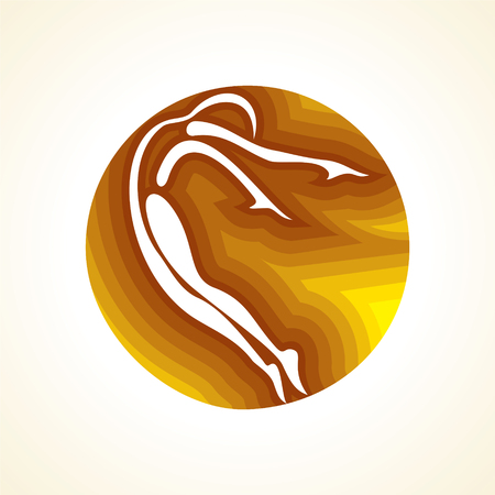Abstract illustration for Yoga poseのイラスト素材
