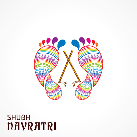 Illustration of Navratri utsav greeting cardのイラスト素材