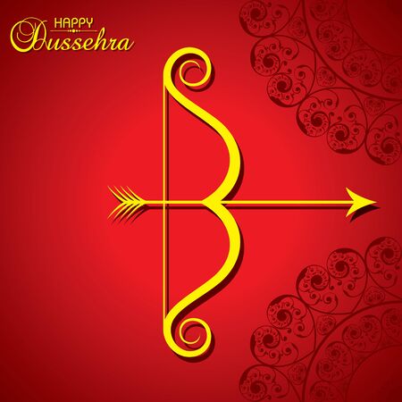 dussehra festival greeting or poster design stock vectorのイラスト素材