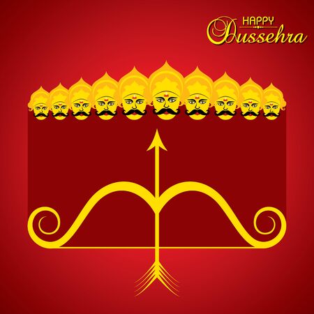 dussehra festival greeting or poster design stock vectorのイラスト素材