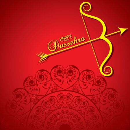 dussehra festival greeting or poster design stock vectorのイラスト素材