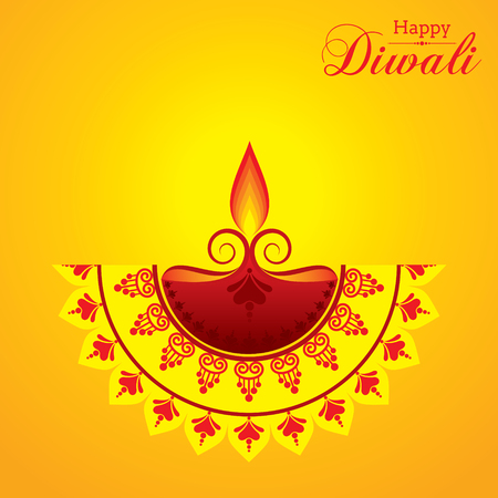 Diwali utsav greeting or poster cardのイラスト素材