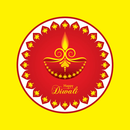 Diwali utsav greeting or poster cardのイラスト素材