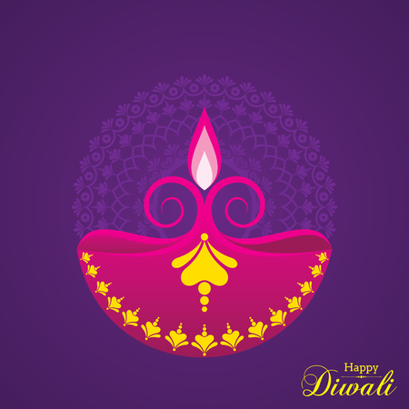 Ilustración de Diwali utsav greeting or poster card - Imagen libre de derechos