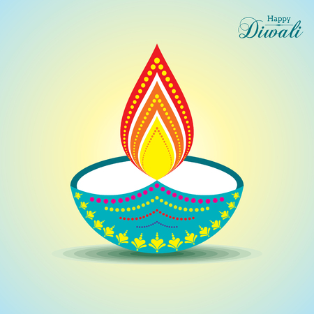Diwali utsav greeting or poster cardのイラスト素材