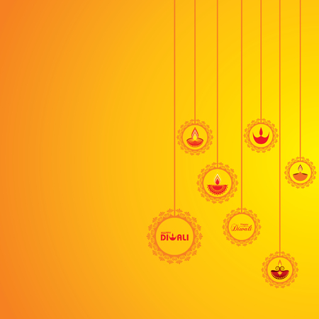 Diwali utsav greeting or poster cardのイラスト素材