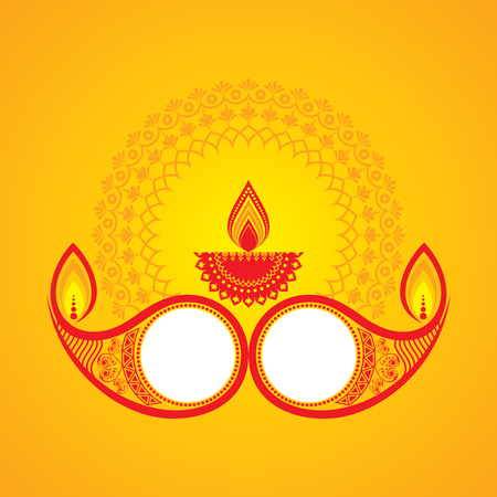 Diwali utsav greeting or poster cardのイラスト素材