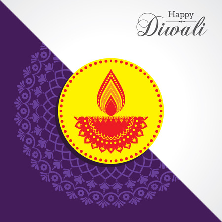 Diwali utsav greeting or poster cardのイラスト素材