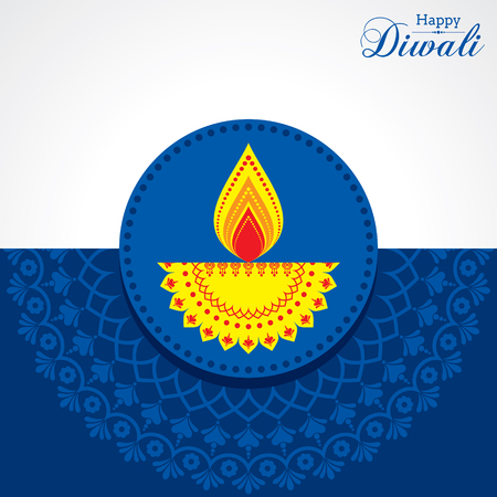 Illustration of Diwali utsav greeting or poster cardのイラスト素材