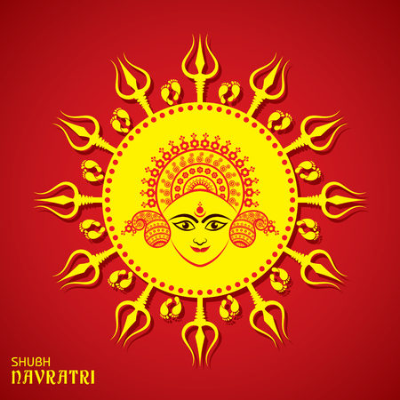 Illustration of Navratri utsav greeting cardのイラスト素材