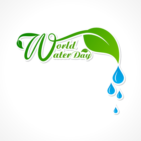 Save Nature Concept - World Water Day Stock Vectorのイラスト素材