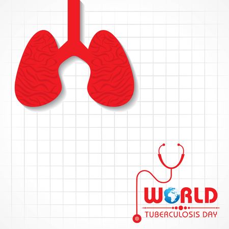 World Tuberculosis Day Vector Illustration. Suitable for greeting card, poster and banner.のイラスト素材