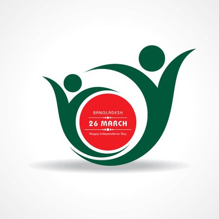 Vector illustration of Independence day concept with Bangladesh national flag patternのイラスト素材