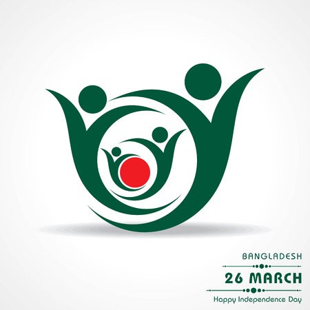 Vector illustration of Independence day concept with Bangladesh national flag patternのイラスト素材