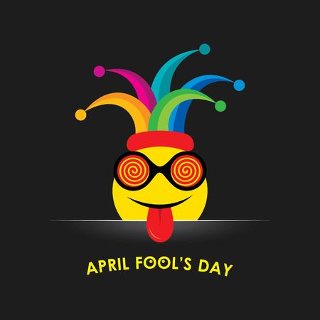 Vector illustration of April Fools Day lettering text for greeting card.のイラスト素材