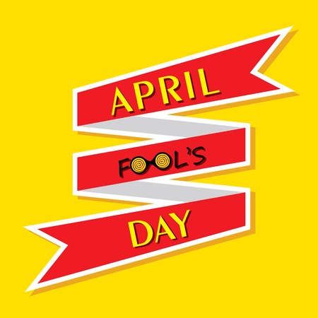 A Vector illustration of April Fools Day lettering text for greeting cardのイラスト素材