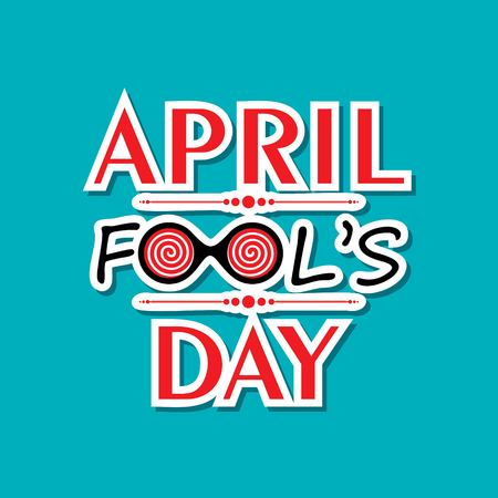 Vector illustration of April Fools Day lettering text for greeting cardのイラスト素材