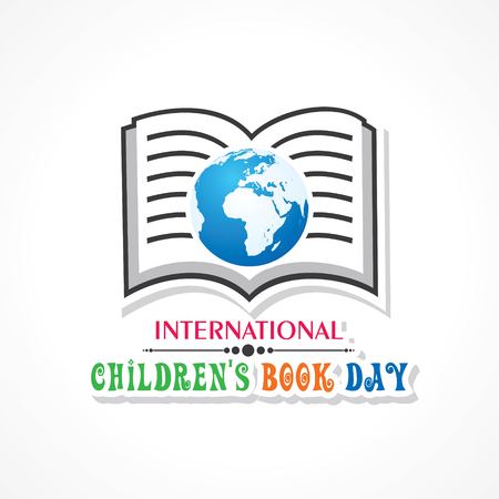 Vector illustration of International Children's book day poster celebrated on 2nd aprilのイラスト素材