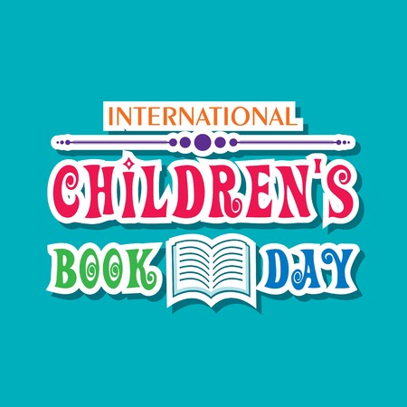 Vector illustration of International Children's book day poster celebrated on 2nd aprilのイラスト素材