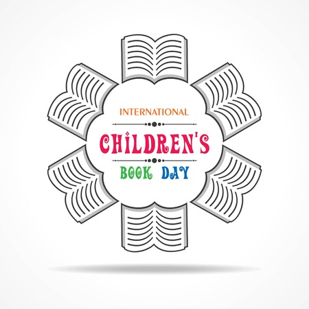 Vector illustration of International Children's book day poster celebrated on 2nd aprilのイラスト素材