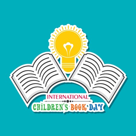 Vector illustration of International Children's book day poster celebrated on 2nd aprilのイラスト素材