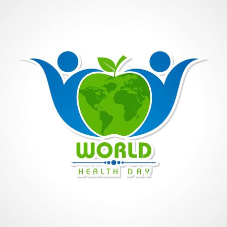 Vector illustration of a background for World Health Day Greetingのイラスト素材