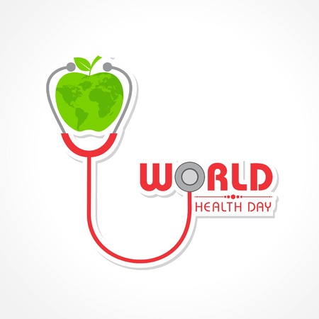 Vector illustration of a background for World Health Day Greetingのイラスト素材